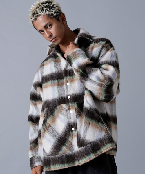 DANKE SCHON（ダンケシェーン）の「DankeSchon/ダンケシェーン/SHAGGY SHIRTS（シャツ/ブラウス・メンズ・ブラウン/グリーン/ベージュ/ネイビー/イエロー/ブラック・F）」の17枚目の写真