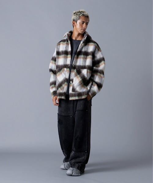 DANKE SCHON（ダンケシェーン）の「DankeSchon/ダンケシェーン/SHAGGY SHIRTS（シャツ/ブラウス・メンズ・ブラウン/グリーン/ベージュ/ネイビー/イエロー/ブラック・F）」の10枚目の写真