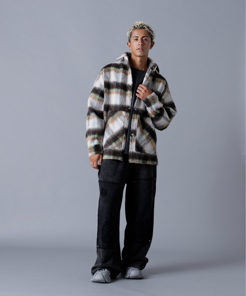 DANKE SCHON（ダンケシェーン）の「DankeSchon/ダンケシェーン/SHAGGY SHIRTS（シャツ/ブラウス・メンズ・ブラウン/グリーン/ベージュ/ネイビー/イエロー/ブラック・F）」の12枚目の写真