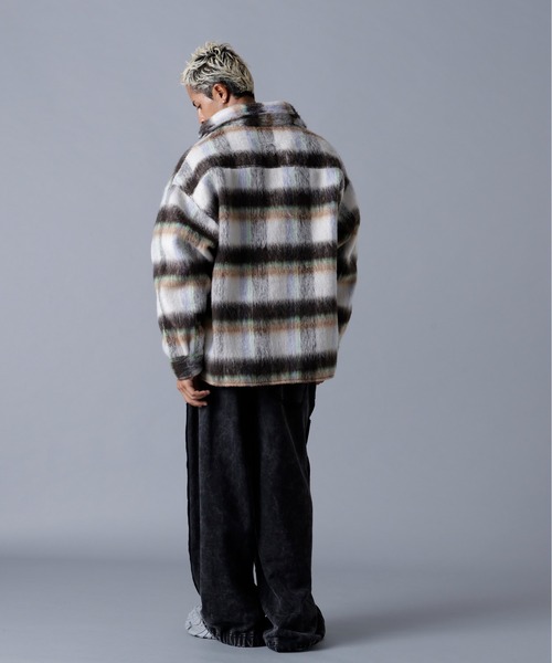 DANKE SCHON（ダンケシェーン）の「DankeSchon/ダンケシェーン/SHAGGY SHIRTS（シャツ/ブラウス・メンズ・ブラウン/グリーン/ベージュ/ネイビー/イエロー/ブラック・F）」の15枚目の写真