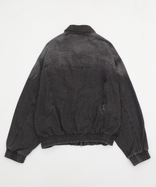 Figments（フィグメンツ）の「80'Sライクデニムボンバーブルゾン（ブルゾン・レディース・ブラック・FREE）」の2枚目の写真