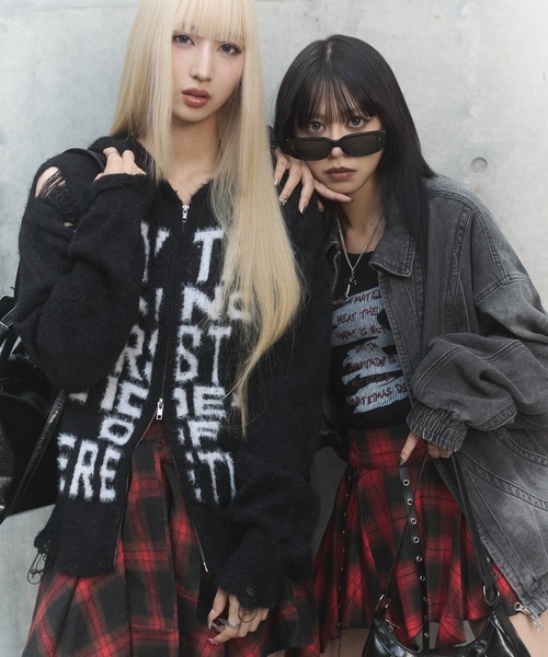 Figments（フィグメンツ）の「80'Sライクデニムボンバーブルゾン（ブルゾン・レディース・ブラック・FREE）」の8枚目の写真