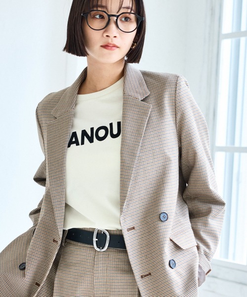 VIS（ビス）の「フォト＆ロゴアソートロングスリーブTシャツ（Tシャツ/カットソー・レディース・ホワイト/ホワイト系その他/キナリ/チャコールグレー・FREE）」の3枚目の写真