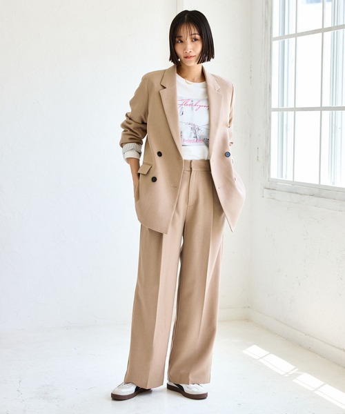 VIS（ビス）の「フォト＆ロゴアソートロングスリーブTシャツ（Tシャツ/カットソー・レディース・ホワイト/ホワイト系その他/キナリ/チャコールグレー・FREE）」の15枚目の写真