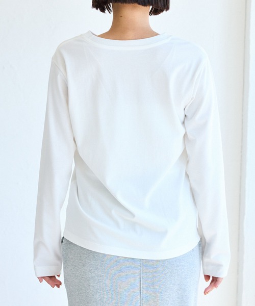 VIS（ビス）の「フォト＆ロゴアソートロングスリーブTシャツ（Tシャツ/カットソー・レディース・ホワイト/ホワイト系その他/キナリ/チャコールグレー・FREE）」の20枚目の写真