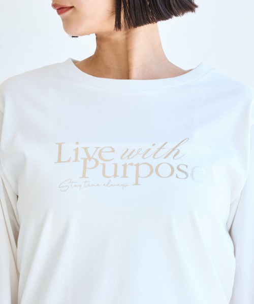 VIS（ビス）の「フォト＆ロゴアソートロングスリーブTシャツ（Tシャツ/カットソー・レディース・ホワイト/ホワイト系その他/キナリ/チャコールグレー・FREE）」の21枚目の写真