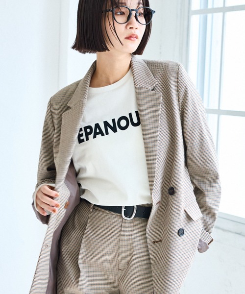 VIS（ビス）の「フォト＆ロゴアソートロングスリーブTシャツ（Tシャツ/カットソー・レディース・ホワイト/ホワイト系その他/キナリ/チャコールグレー・FREE）」の10枚目の写真