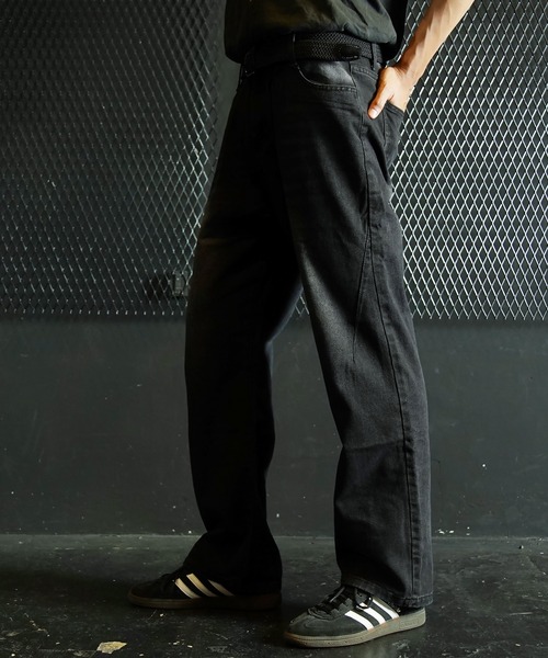 Beno(ビーノ)の「ユーズド加工ストレートデニム(デニムパンツ・メンズ・ブルー/ブラック・MEDIUM/LARGE/X-LARGE)」の4枚目の写真