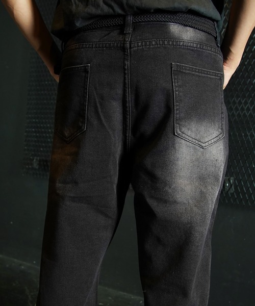 Beno(ビーノ)の「ユーズド加工ストレートデニム(デニムパンツ・メンズ・ブルー/ブラック・MEDIUM/LARGE/X-LARGE)」の9枚目の写真