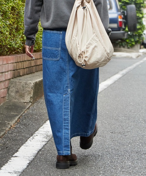 Gramicci（グラミチ）の「Gramicci/グラミチ SUTTER DENIM SKIRT デニムスカート スリット（デニムスカート・レディース・インディゴブルー/ブルー・M/L/S）」の5枚目の写真