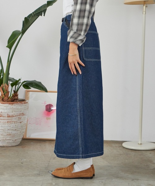 Gramicci（グラミチ）の「Gramicci/グラミチ SUTTER DENIM SKIRT デニムスカート スリット（デニムスカート・レディース・インディゴブルー/ブルー・M/L/S）」の20枚目の写真