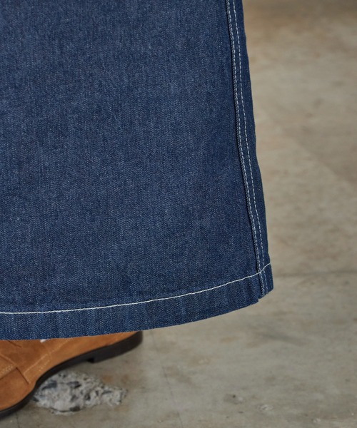 Gramicci（グラミチ）の「Gramicci/グラミチ SUTTER DENIM SKIRT デニムスカート スリット（デニムスカート・レディース・インディゴブルー/ブルー・M/L/S）」の3枚目の写真