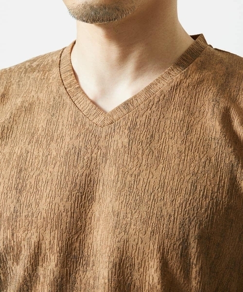 MK MICHEL KLEIN HOMME （エムケーミッシェルクランオム）の「【残りわずか/在庫限り】ジャガードカットソー半袖（Tシャツ/カットソー・メンズ・サンドベージュ/ホワイト・48/46/51）」の16枚目の写真