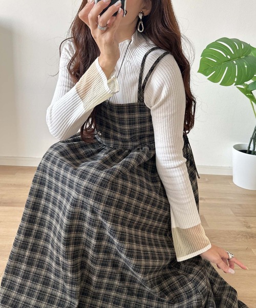 セール】春のおでかけにちょうどいい♪チェック柄ダブルストラップ