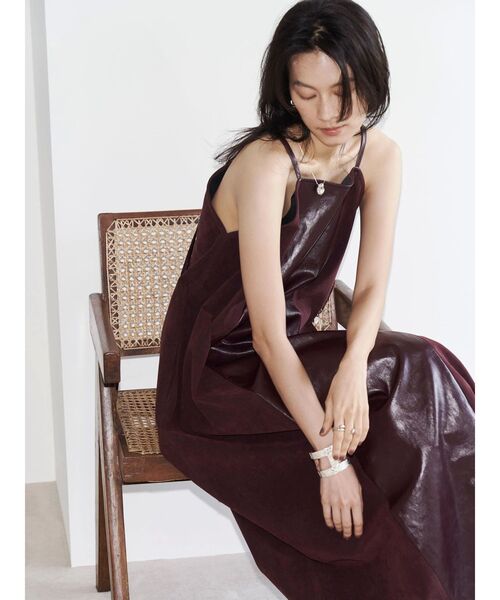 Htage（テージ）の「【Htage】ボリュームキャミドッキングワンピース（ワンピース・レディース・ブラック/ボルドー・FREE）」の5枚目の写真