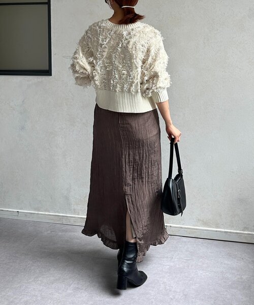 Thevon（ゼボン）の「ワッシャーナローキャミワンピース（ワンピース・レディース・ブルー/ライトベージュ/グレイッシュベージュ・FREE）」の10枚目の写真