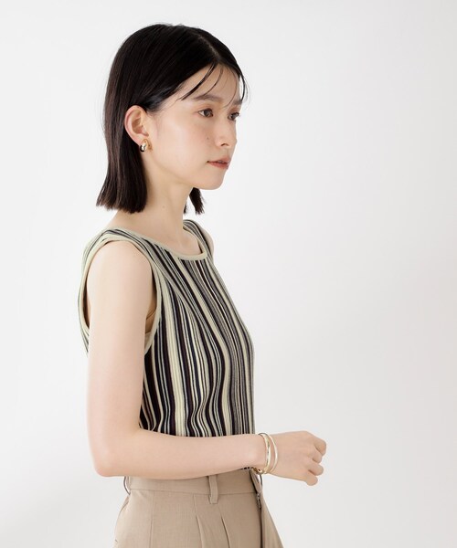THE SHOP TK (ザ ショップ ティーケー )の「【前後2WAY】ストライプ柄ニットタンクトップ(ニット/セーター・レディース・アイボリー系2/ベージュ系その他6/ブルー系2・13/12)」の4枚目の写真