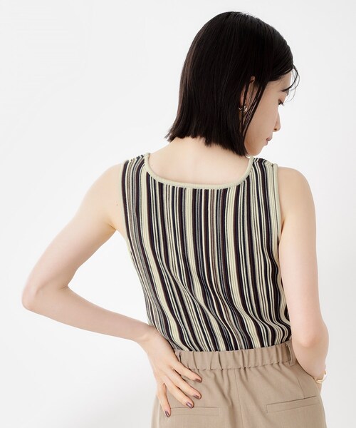 THE SHOP TK (ザ ショップ ティーケー )の「【前後2WAY】ストライプ柄ニットタンクトップ(ニット/セーター・レディース・アイボリー系2/ベージュ系その他6/ブルー系2・13/12)」の5枚目の写真