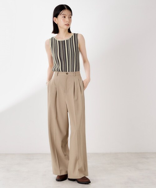 THE SHOP TK (ザ ショップ ティーケー )の「【前後2WAY】ストライプ柄ニットタンクトップ(ニット/セーター・レディース・アイボリー系2/ベージュ系その他6/ブルー系2・13/12)」の6枚目の写真