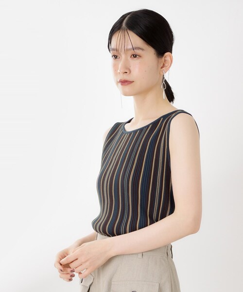 THE SHOP TK (ザ ショップ ティーケー )の「【前後2WAY】ストライプ柄ニットタンクトップ(ニット/セーター・レディース・アイボリー系2/ベージュ系その他6/ブルー系2・13/12)」の8枚目の写真