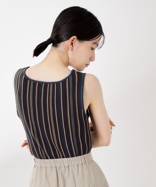 THE SHOP TK (ザ ショップ ティーケー )の「【前後2WAY】ストライプ柄ニットタンクトップ(ニット/セーター・レディース・アイボリー系2/ベージュ系その他6/ブルー系2・13/12)」の9枚目の写真