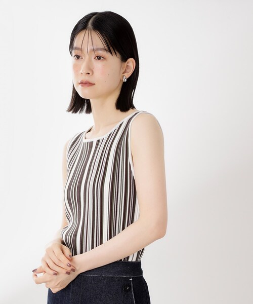 THE SHOP TK (ザ ショップ ティーケー )の「【前後2WAY】ストライプ柄ニットタンクトップ(ニット/セーター・レディース・アイボリー系2/ベージュ系その他6/ブルー系2・13/12)」の12枚目の写真
