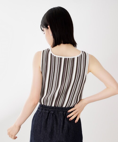 THE SHOP TK (ザ ショップ ティーケー )の「【前後2WAY】ストライプ柄ニットタンクトップ(ニット/セーター・レディース・アイボリー系2/ベージュ系その他6/ブルー系2・13/12)」の13枚目の写真