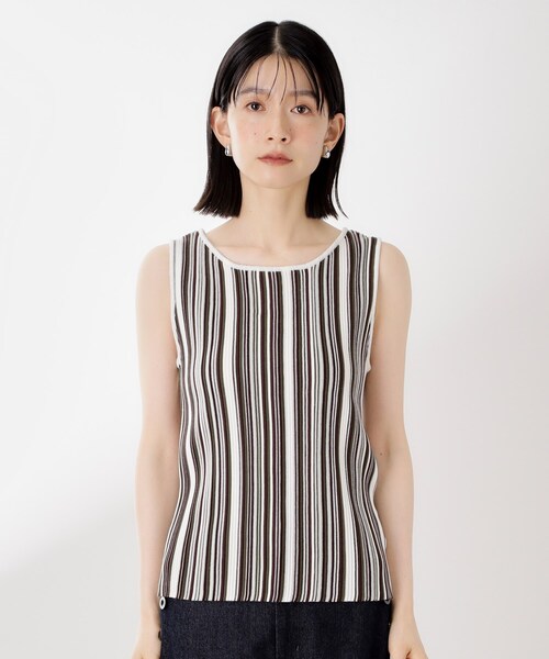 THE SHOP TK (ザ ショップ ティーケー )の「【前後2WAY】ストライプ柄ニットタンクトップ(ニット/セーター・レディース・アイボリー系2/ベージュ系その他6/ブルー系2・13/12)」の16枚目の写真