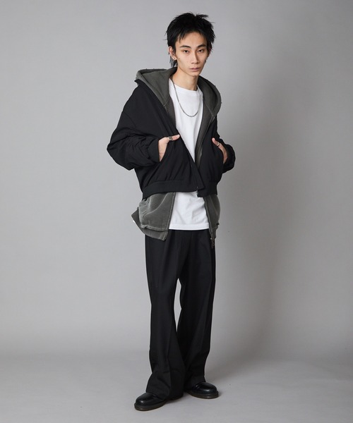 Theater code(シアターコード)の「MA-1 Style Short-Length Zip-Up Blouson/MA-1型 ショート丈ジップアップブルゾン 秋 秋服メンズ 2026年秋冬 冬服(ブルゾン・メンズ・ブラック/グレー・L/M)」の14枚目の写真