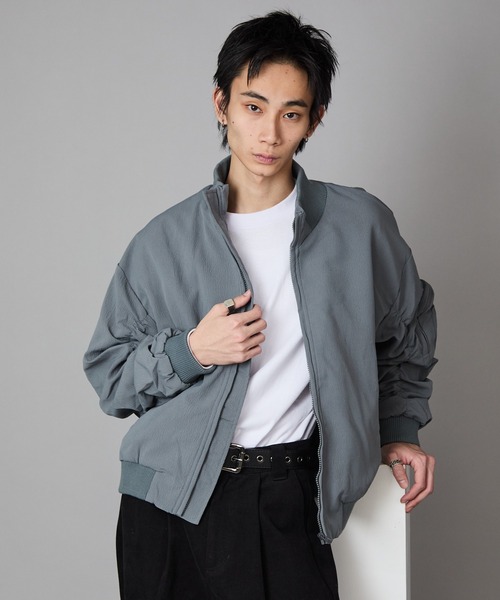 Theater code(シアターコード)の「MA-1 Style Short-Length Zip-Up Blouson/MA-1型 ショート丈ジップアップブルゾン 秋 秋服メンズ 2026年秋冬 冬服(ブルゾン・メンズ・ブラック/グレー・L/M)」の18枚目の写真