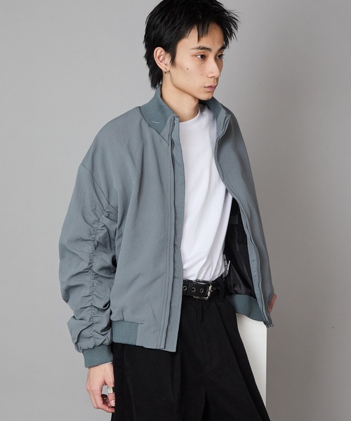 Theater code(シアターコード)の「MA-1 Style Short-Length Zip-Up Blouson/MA-1型 ショート丈ジップアップブルゾン 秋 秋服メンズ 2026年秋冬 冬服(ブルゾン・メンズ・ブラック/グレー・L/M)」の20枚目の写真