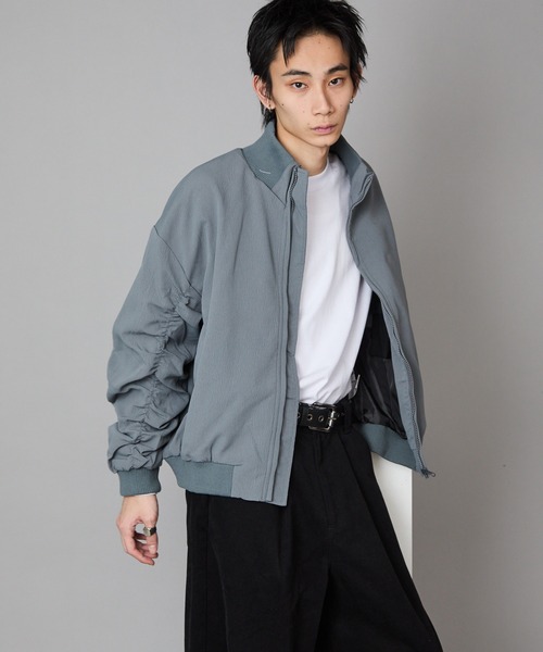 Theater code(シアターコード)の「MA-1 Style Short-Length Zip-Up Blouson/MA-1型 ショート丈ジップアップブルゾン 秋 秋服メンズ 2026年秋冬 冬服(ブルゾン・メンズ・ブラック/グレー・L/M)」の19枚目の写真