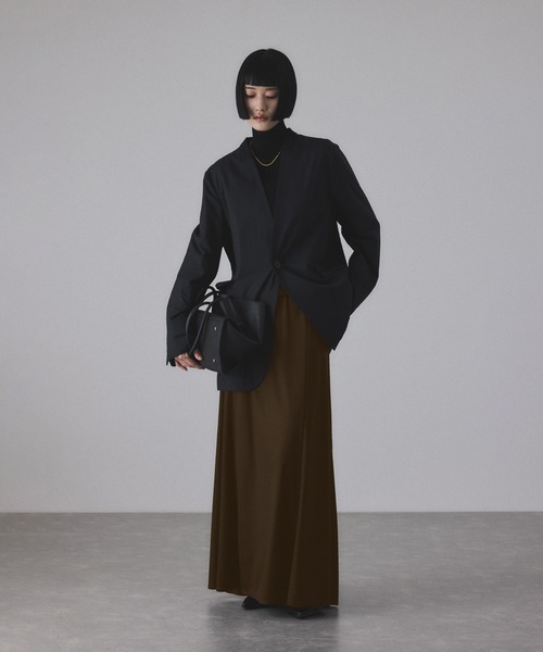 ADAM ET ROPE'（アダムエロペ）の「エンボスギャザースカート（スカート・レディース・ブラック/ブラウン系その他/キナリ・38/36）」の10枚目の写真