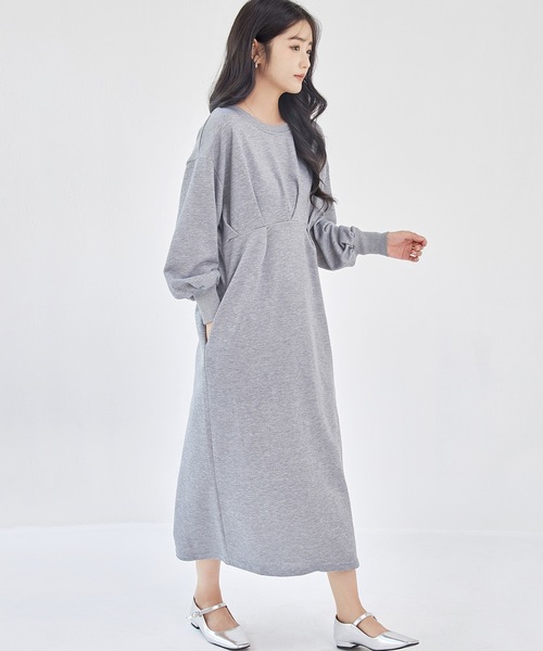 Lace Ladies(レースレディース)の「ウエスト タック バルーン袖 マキシ ワンピース(ワンピース・レディース・グレー/チャコールグレー/ブラック/グレイッシュベージュ・S/FREE)」の17枚目の写真