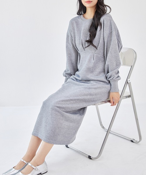 Lace Ladies(レースレディース)の「ウエスト タック バルーン袖 マキシ ワンピース(ワンピース・レディース・グレー/チャコールグレー/ブラック/グレイッシュベージュ・S/FREE)」の19枚目の写真