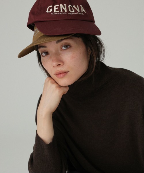 YOUNG&OLSEN The DRYGOODS STORE（ヤングアンドオルセン）の「【YOUNG＆OLSEN】CITY TWILLCAP（キャップ・レディース・ボルドー/キャメル・フリー）」の2枚目の写真