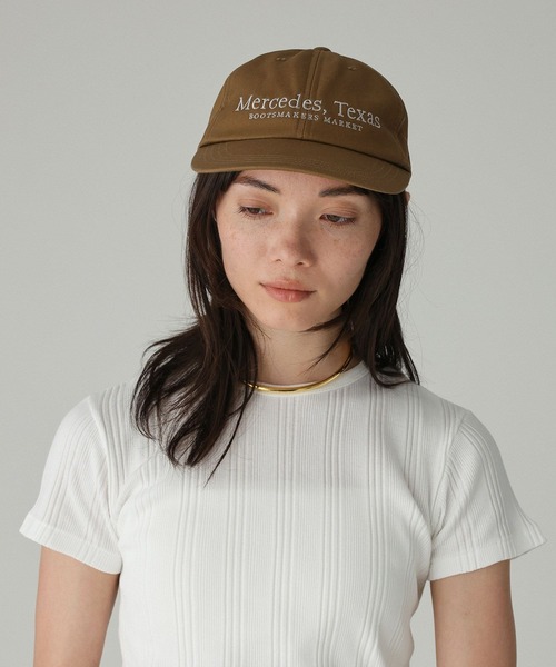 YOUNG&OLSEN The DRYGOODS STORE（ヤングアンドオルセン）の「【YOUNG＆OLSEN】CITY TWILLCAP（キャップ・レディース・ボルドー/キャメル・フリー）」の4枚目の写真