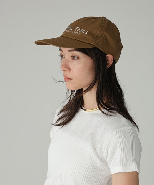 YOUNG&OLSEN The DRYGOODS STORE（ヤングアンドオルセン）の「【YOUNG＆OLSEN】CITY TWILLCAP（キャップ・レディース・ボルドー/キャメル・フリー）」の5枚目の写真
