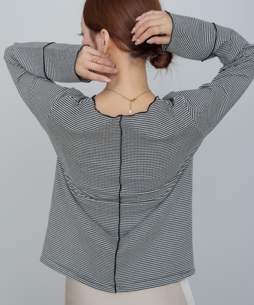 Bab（バブ）の「ポップコーンジャガード　メロープルオーバー（Tシャツ/カットソー・レディース・ブラック/ベージュ・M）」の18枚目の写真