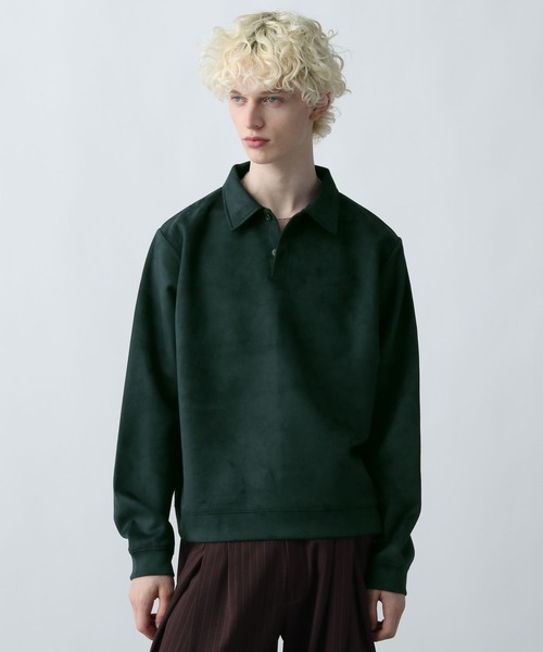HARE（ハレ）の「MILKYスウェードポロ(HARE)（スウェット・メンズ・ブラック/グリーン/グレー/ブラウン/ブルー系その他・MEDIUM/SMALL/FREE）」の13枚目の写真