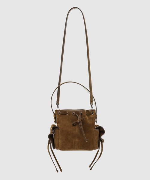 Acne Studios(アクネストゥディオズ)の「Multipocket Mini Bucket Suede(ハンドバッグ・レディース・ブラウン・ONE SIZE)」の1枚目の写真