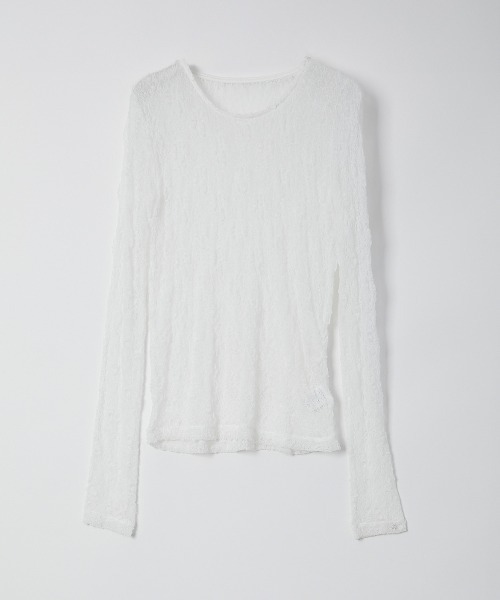 Muscat(マスカット)の「ストレッチレースプルオーバー(Tシャツ/カットソー・レディース・クリーム/ブラック/レンガ・F)」の20枚目の写真