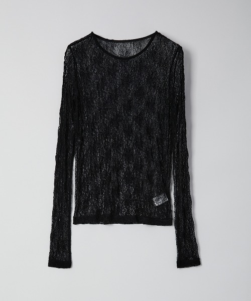 Muscat(マスカット)の「ストレッチレースプルオーバー(Tシャツ/カットソー・レディース・クリーム/ブラック/レンガ・F)」の17枚目の写真
