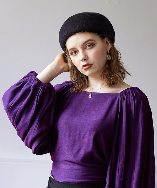 チャイハネ（チャイハネ）の「【チャイハネ】アシュビナリボントップス（その他トップス・レディース・パープル/オレンジ/グリーン・FREE）」の2枚目の写真