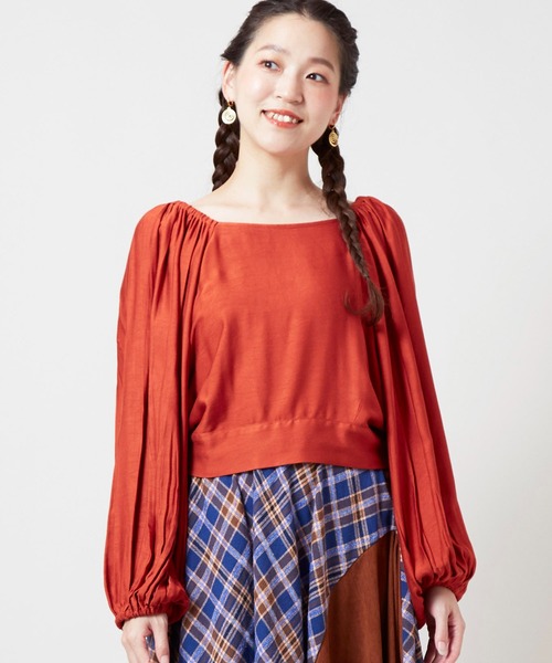 チャイハネ（チャイハネ）の「【チャイハネ】アシュビナリボントップス（その他トップス・レディース・パープル/オレンジ/グリーン・FREE）」の3枚目の写真