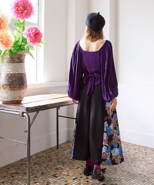 チャイハネ（チャイハネ）の「【チャイハネ】アシュビナリボントップス（その他トップス・レディース・パープル/オレンジ/グリーン・FREE）」の7枚目の写真