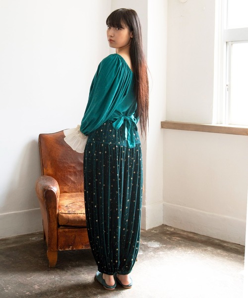 チャイハネ（チャイハネ）の「【チャイハネ】アシュビナリボントップス（その他トップス・レディース・パープル/オレンジ/グリーン・FREE）」の8枚目の写真