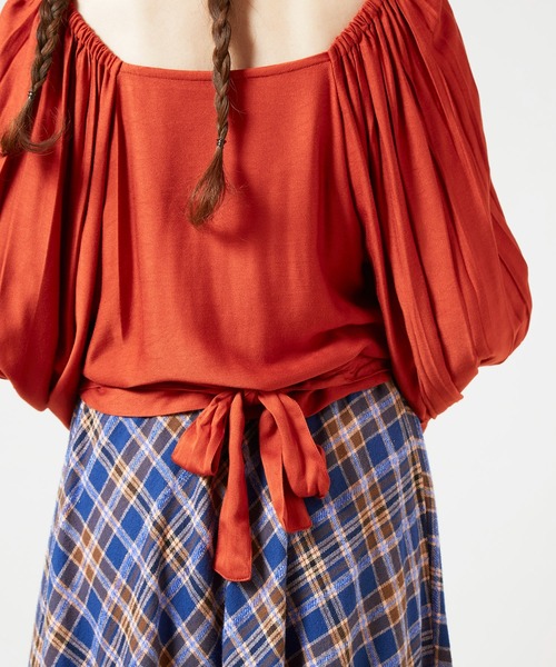 チャイハネ（チャイハネ）の「【チャイハネ】アシュビナリボントップス（その他トップス・レディース・パープル/オレンジ/グリーン・FREE）」の15枚目の写真