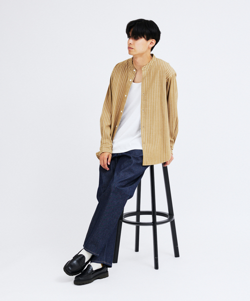JOURNAL STANDARD(ジャーナルスタンダード)の「パターン バンド フランネル シャツ(シャツ/ブラウス・メンズ・ホワイト/ベージュ/ブラウン/グレー/グリーン・SMALL/MEDIUM/LARGE)」の6枚目の写真