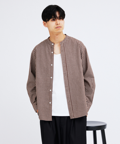 JOURNAL STANDARD(ジャーナルスタンダード)の「パターン バンド フランネル シャツ(シャツ/ブラウス・メンズ・ホワイト/ベージュ/ブラウン/グレー/グリーン・SMALL/MEDIUM/LARGE)」の8枚目の写真